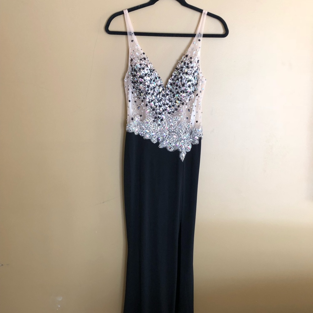 Jovani Gemmed Black Classic Dress